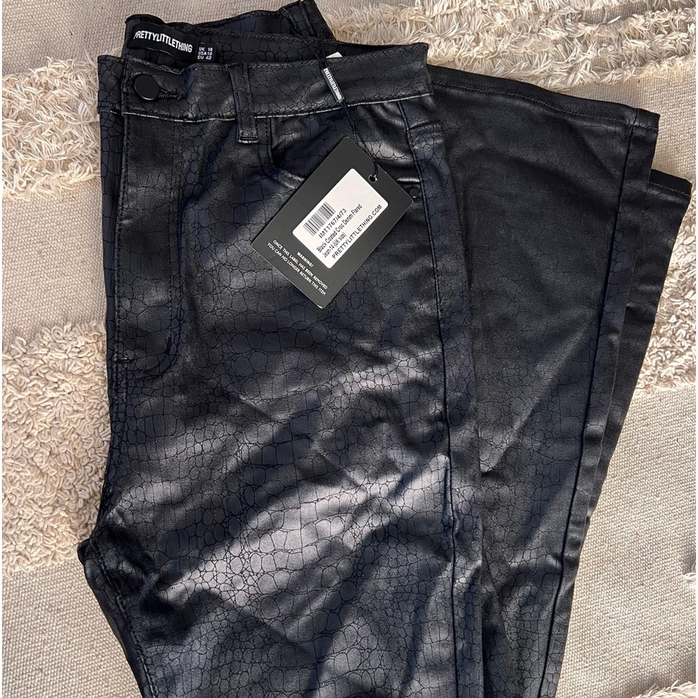 Croc Faux Leather pants